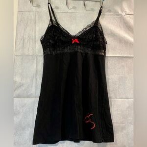 Harley Davidson Black Nightie/Lingerie with Lace, Size Small